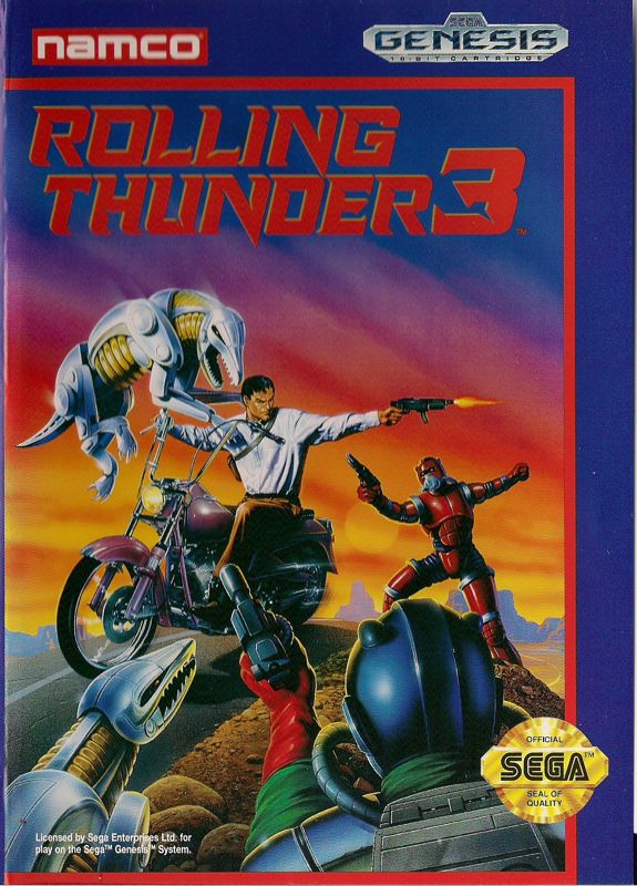 Rolling Thunder 3 box art for Sega Genesis